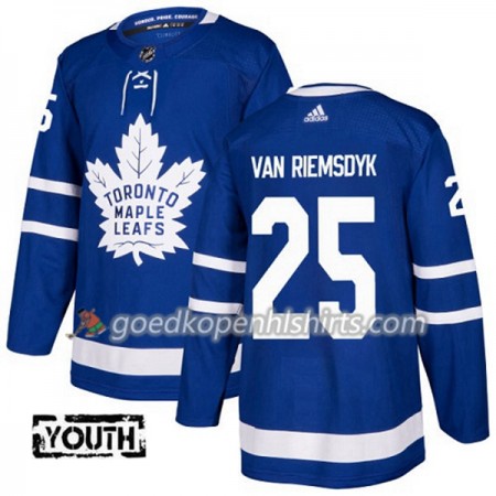 Toronto Maple Leafs James Van Riemsdyk 25 Adidas 2017-2018 Blauw Authentic Shirt - Kinderen